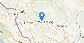 地图 Siroki Brijeg