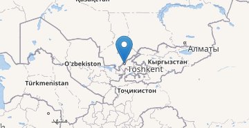 Mapa Uzbekistán