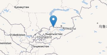 Mapa Kyrgyzská republika