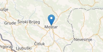 Mapa Mostar