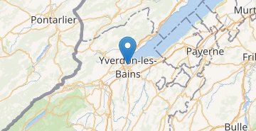 地图 Yverdon-les-Bains