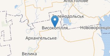 地图 Vysokopillya (Khersonska obl.)