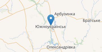 Mapa Yuzhnoukrainsk