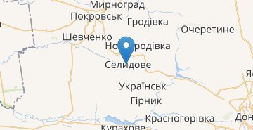 Mapa Selidove (Donetsk region)