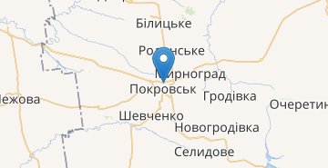 Mapa Pokrovsk (Donetska obl.)