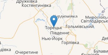 Mapa Toretsk (Donetska obl.)