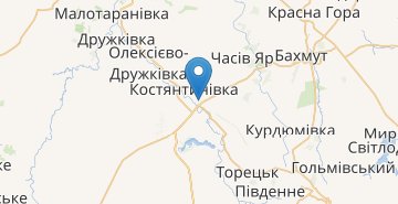 Mapa Kostiantynivka (Donetska obl.)