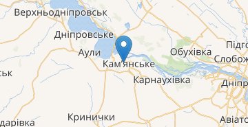 Map Dniprodzerzhynsk