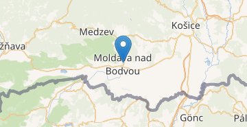 Mapa Moldava nad Bodvou