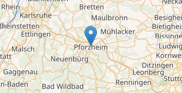 Mapa Pforzheim