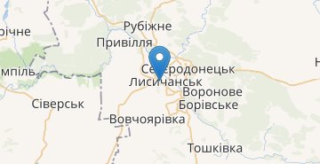 Mapa Lysychansk
