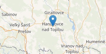 Карта Ганушовце-над-Топлёу