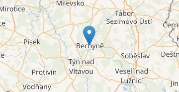 Mapa Bechyne