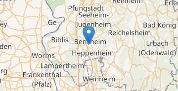 Mapa Bensheim
