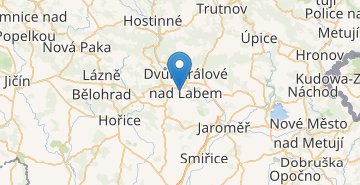Mapa Dvůr Králové nad Labem