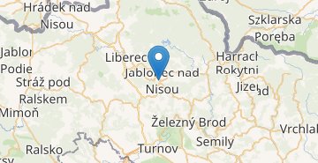 地图 Jablonec nad Nisou