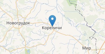 Mapa Korelichi (Korelichskij r-n)