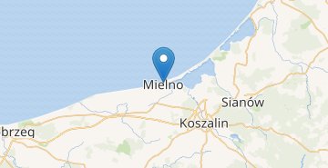 Mapa Mielno(koszaliński,zachodniopomorskie)